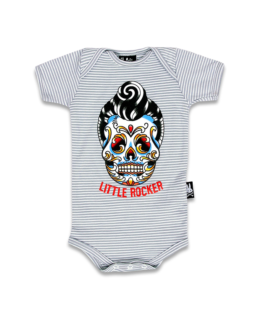 Six Bunnies Australia Little Rocker Onesie at SugarSkulls