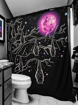 Night Forever Sleep Never Shower Curtain at SugarSkulls