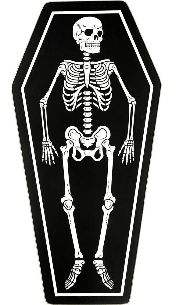 Sourpuss Skeleton Coffin Mini Kitchen Board at SugarSkulls Australia
