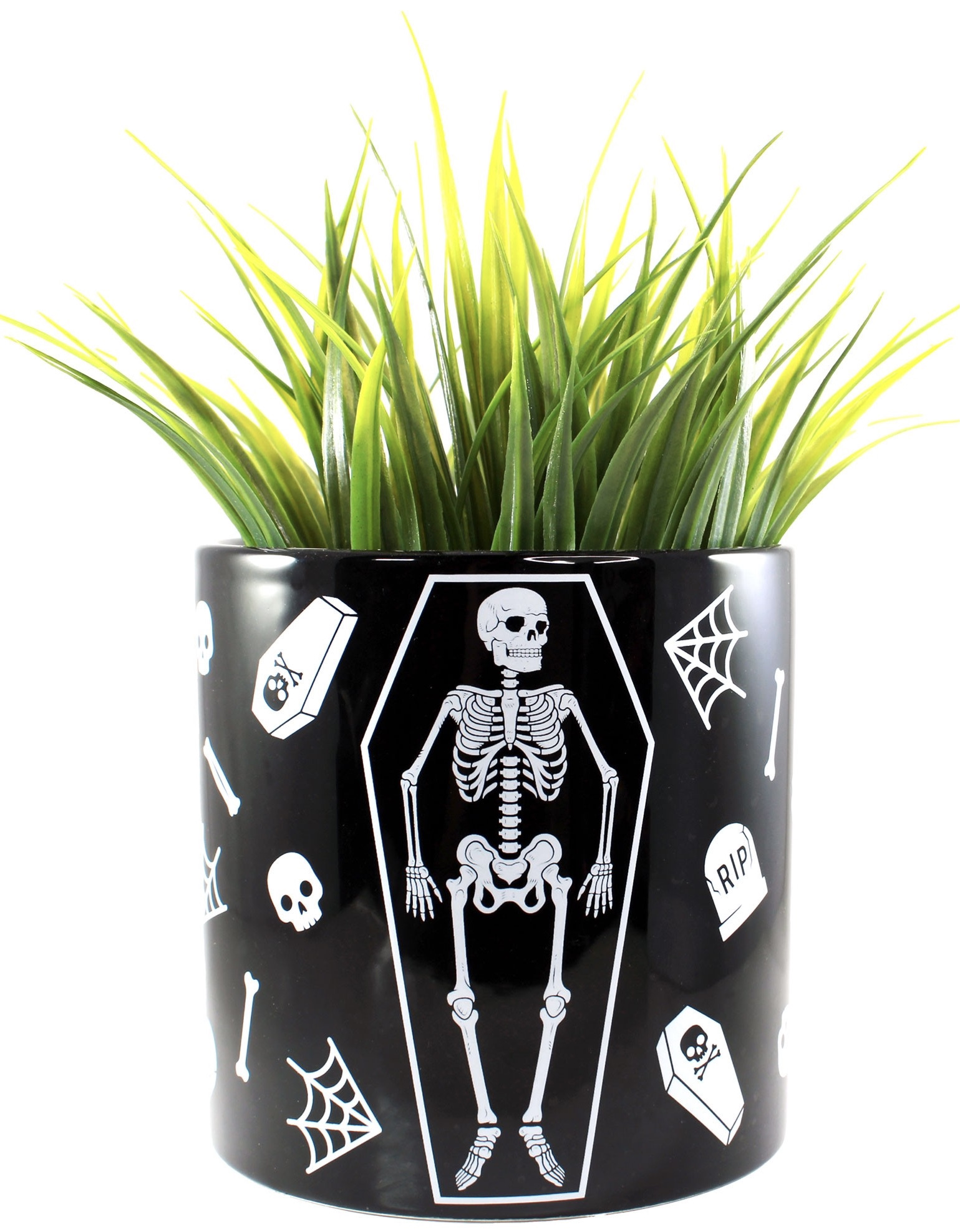 Sourpuss Skeleton Plant Container at SugarSkulls Australia