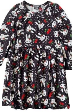 Six Bunnies Cherries Bunnies L/S Dress at SugarSkulls Australia