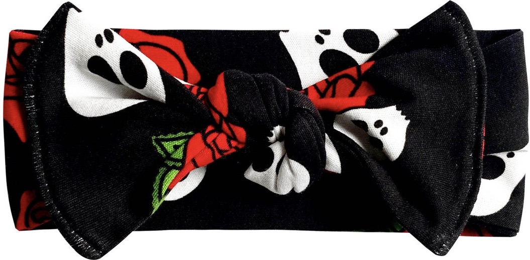 Metallimonsters Skull & Rose Baby Headband at SugarSkulls Australia