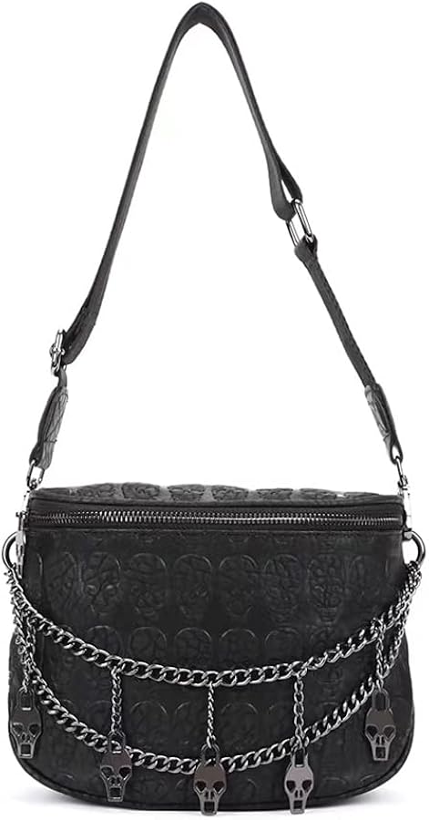 Skull Embossed Chain Mini Bag SugarSkulls Australia