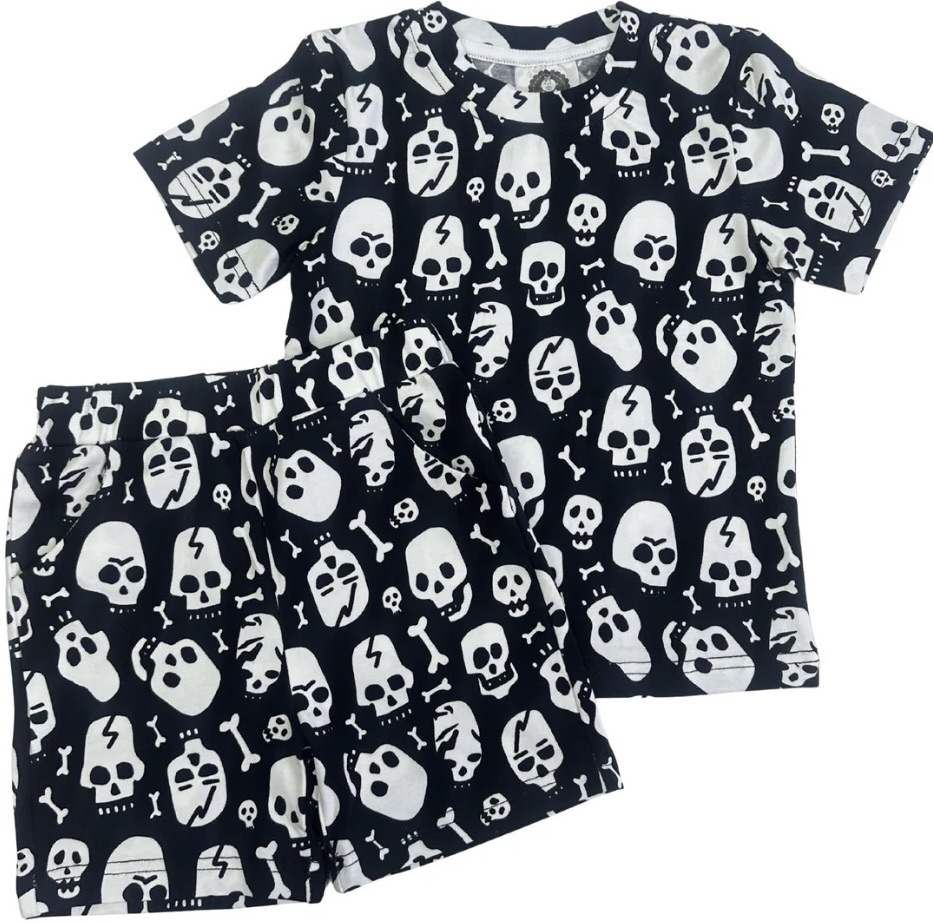 Metallimonsters Skull & Bone Short Set at SugarSkulls Australia