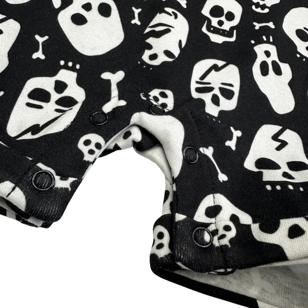 Metallimonsters Skull & Bone Romper at SugarSkulls