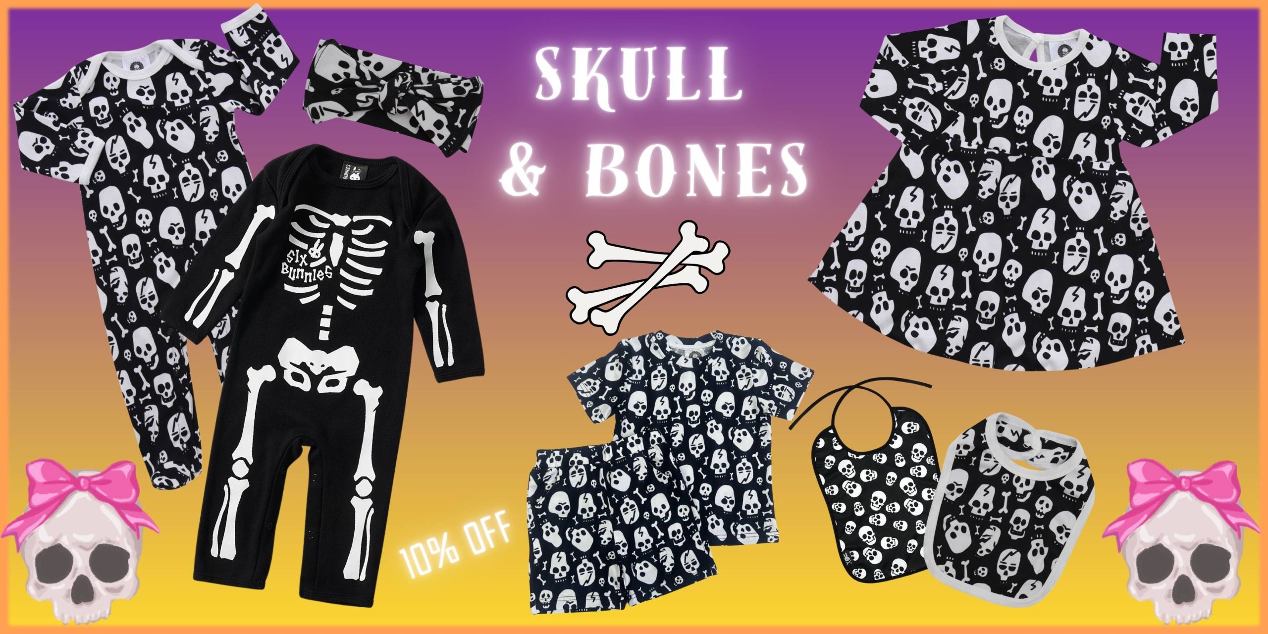 Bones Banner at Sugarskulls.com.au