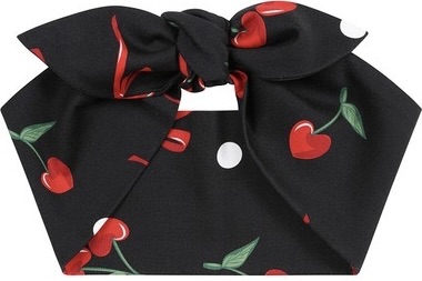 Banned Apparel Black Cherries Bandana SugarSkulls Australia