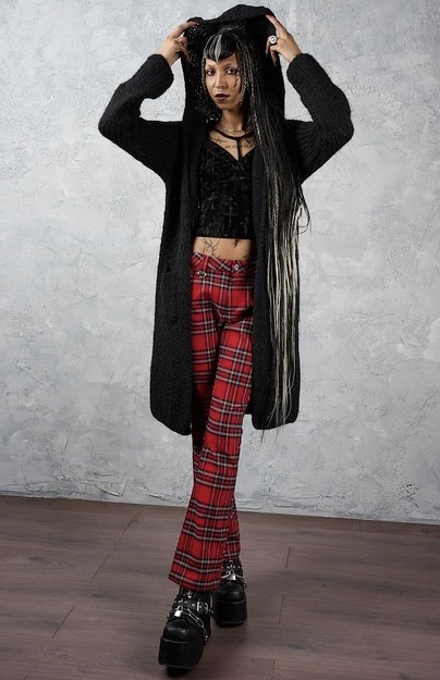 Banned Blackmoor Long Knit Cardigan at SugarSkulls Australia