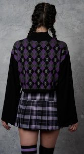 Banned Skull Argyle Jumper at SugarSkulls Australia