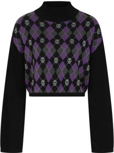Banned Skull Argyle Jumper at SugarSkulls Australia