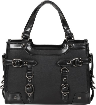 Banned Apparel Black Ledger Satchel Bag at SugarSkulls
