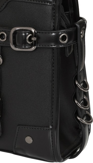 Banned Apparel Black Ledger Satchel Bag at SugarSkulls