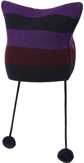 Banned Apparel Wraith Striped Beanie at SugarSkulls Alternative