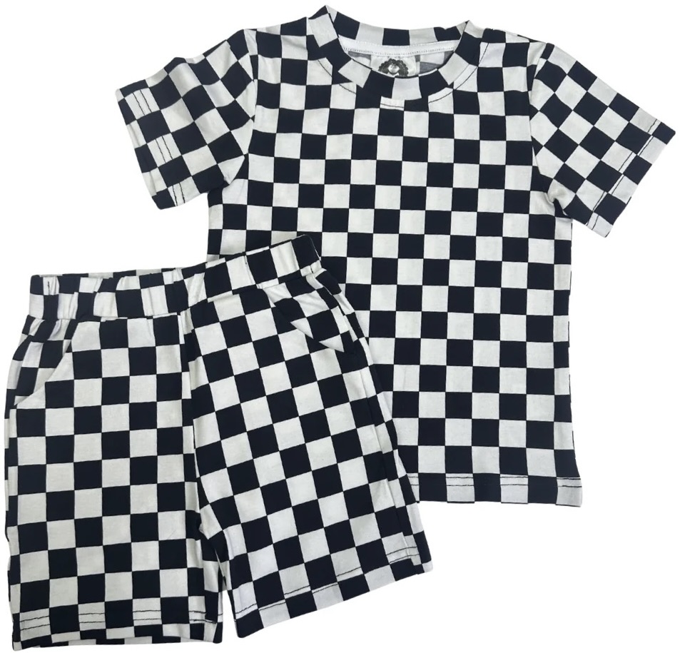 Metallimonsters Checkerboard Short Set at SugarSkulls Australia