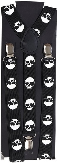 Banned Apparel Skull Slim Braces at SugarSkulls