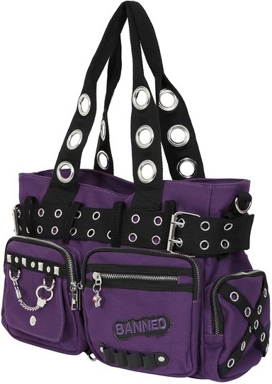 Banned Apparel Punk Zipped Handbag at SugarSkulls Australia