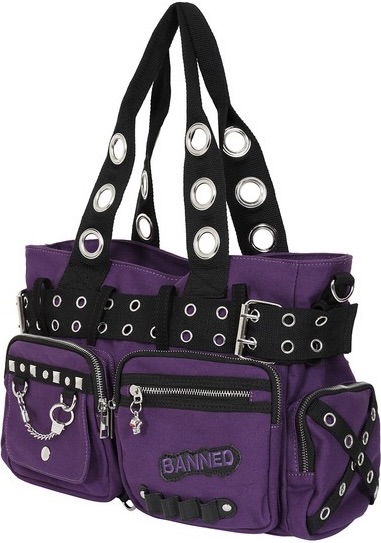 Banned Apparel Punk Zipped Handbag at SugarSkulls Australia