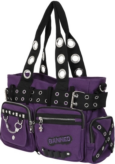 Banned Apparel Punk Zipped Handbag at SugarSkulls Australia
