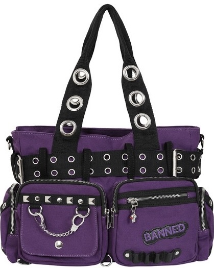 Banned Apparel Punk Zipped Handbag at SugarSkulls Australia
